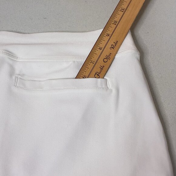 Nike Golf Skort Womens X Large White Pull On Pockets Black Swoosh Golf Team - Picture 9 of 11